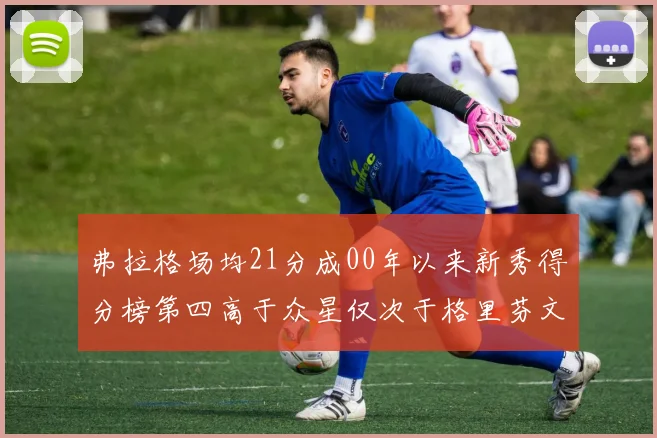 弗拉格场均21分成00年以来新秀得分榜第四高于众星仅次于格里芬文班和卢卡